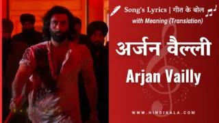 Animal (2023) – Arjan Vailly Lyrics in Hindi & English with Meaning (Translation) | Bhupinder Babbal | Ranbir Kapoor | अर्जन वैल्ली
