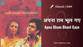 Jagjit Singh Ghazal Apna Gham Bhool Gaye Lyrics in Hindi & English with Meaning (Translation) | अपना ग़म भूल गए