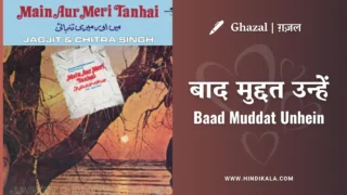 Jagjit Singh & Chitra Singh Ghazal Baad Muddat Unhein Lyrics in Hindi & English with Meaning (Translation) | बाद मुद्दत उन्हें