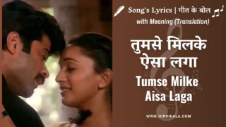 Parinda (1989) – Tumse Milke Aisa Laga Lyrics in Hindi and English with Meaning (Translation) | तुमसे मिल के ऐसा लगा | Suresh Wadkar | Asha Bhosle