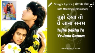 Dilwale Dulhania Le Jayenge (1995) – Tujhe Dekha To Ye Jana Sanam Lyrics Meaning (English Translation) | Lata Mangeshkar | Kumar Sanu | तुझे देखा तो ये जाना सनम