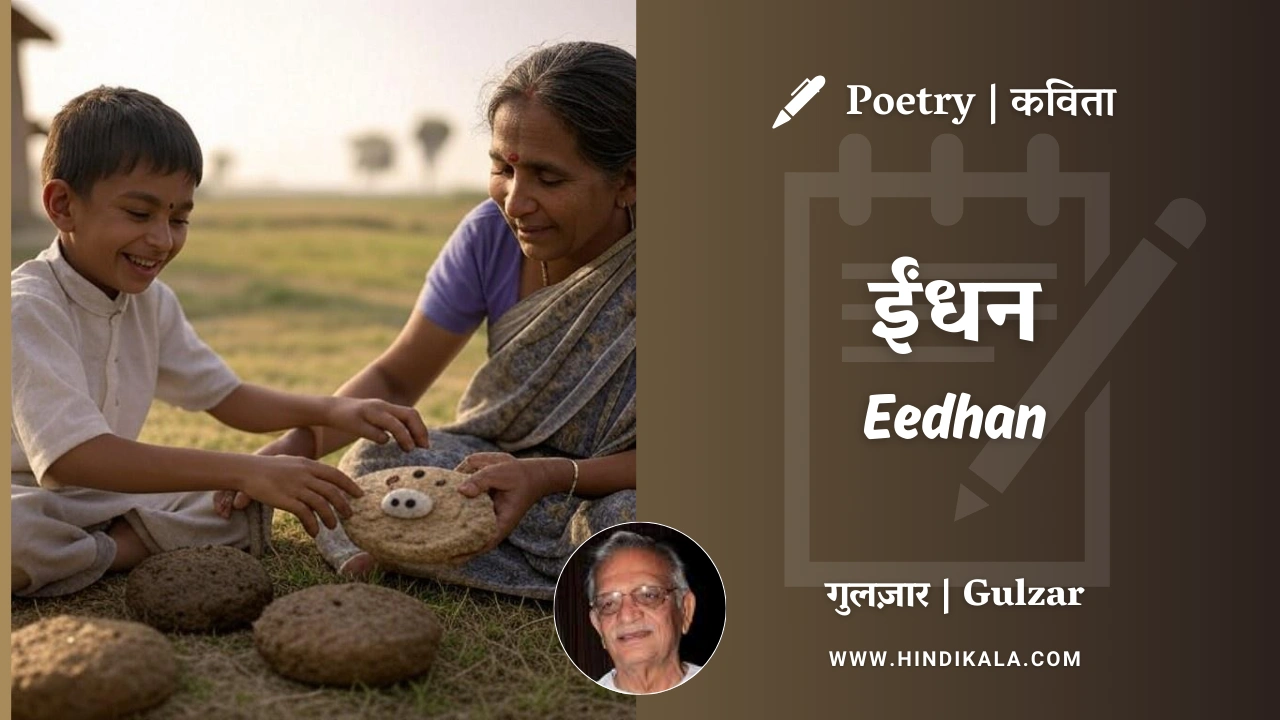 Gulzar Poetry Eedhan in Hindi & English with Meaning (English Translation) | गुलज़ार – ईंधन