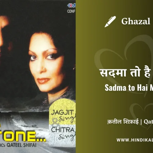 Jagjit Singh Ghazal Sadma to Hai Mujhe Bhi Lyrics Meaning (English Translation) | सदमा तो है मुझे भी