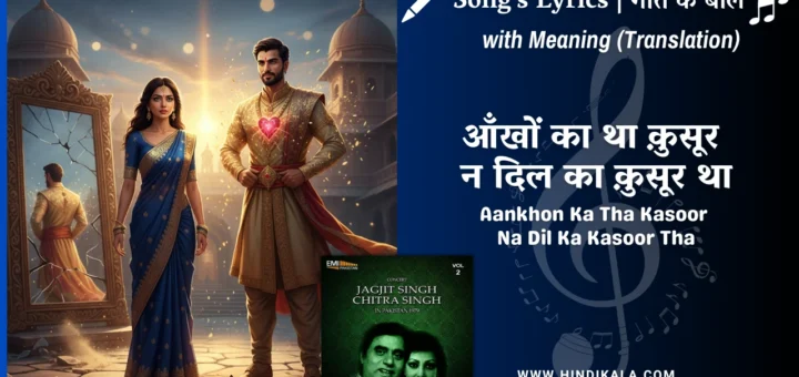 chitra-singh-ghazal-Aankhon-Ka-Tha-Kasoor-Na-Dil-Ka-Kasoor-Tha-lyrics