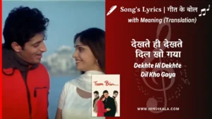 tum-bin-2001-Dekhte-Hi-Dekhte-Dil-Kho-Gaya-Lyrics