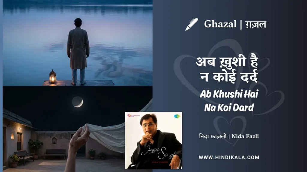 jagjit-singh-ghazal-Ab-Khushi-Hai-Na-Koi-Dard-Rulane-Wala-Lyrics