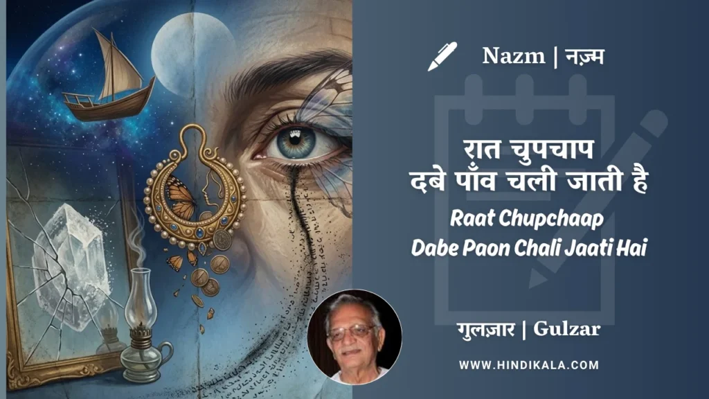 gulzar-poem-raat-chupchaap-dabe-paon-chali-jaati-hai