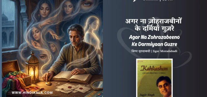 gulzar-ghazal-Agar-Na-Zohrazabeeno-Ke-Darmiyaan-Guzre-lyrics
