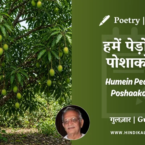 Gulzar Poem Humein Pedon Ki Poshaakon Se in Hindi & English with Meaning (English Translation) | गुलज़ार – हमें पेड़ों की पोशाकों से
