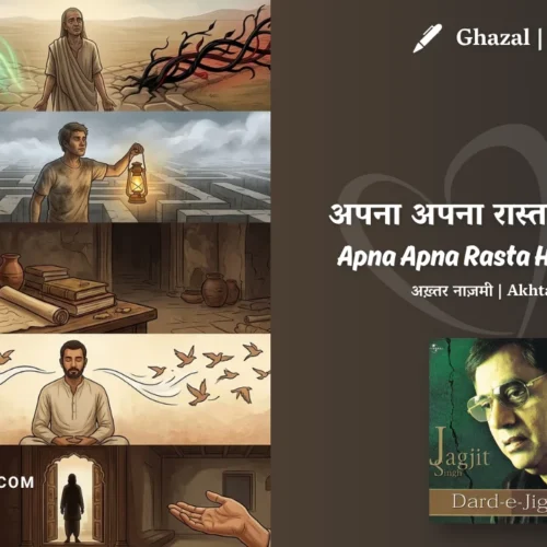 Jagjit Singh Apna Apna Rasta Hai Kuch Nahi Ghazal Lyrics Meaning (English Translation) | Akhtar Nazmi | अपना अपना रास्ता है कुछ नहीं